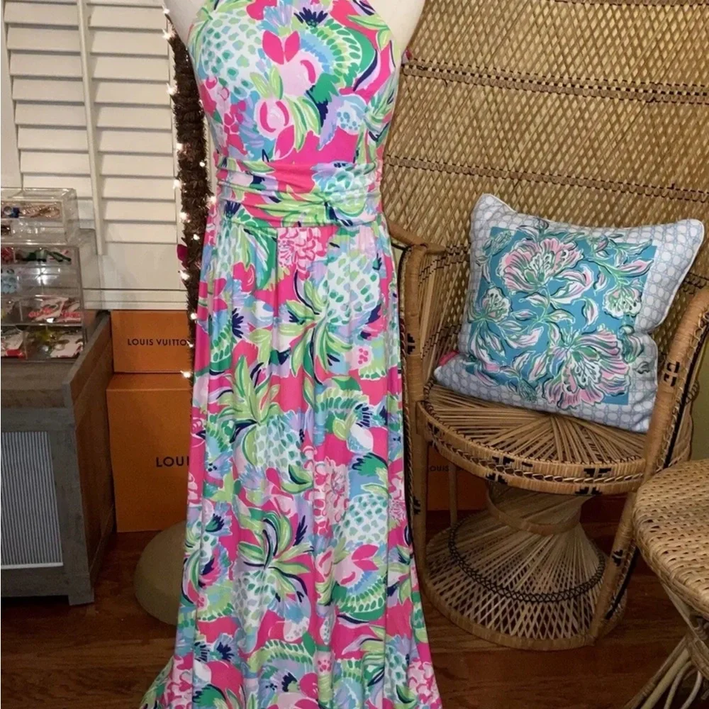 Lilly Pulitzer NWT Tallulah Maxi Dress Raise the Bar $198 Size XXS - Picture 3 of 11